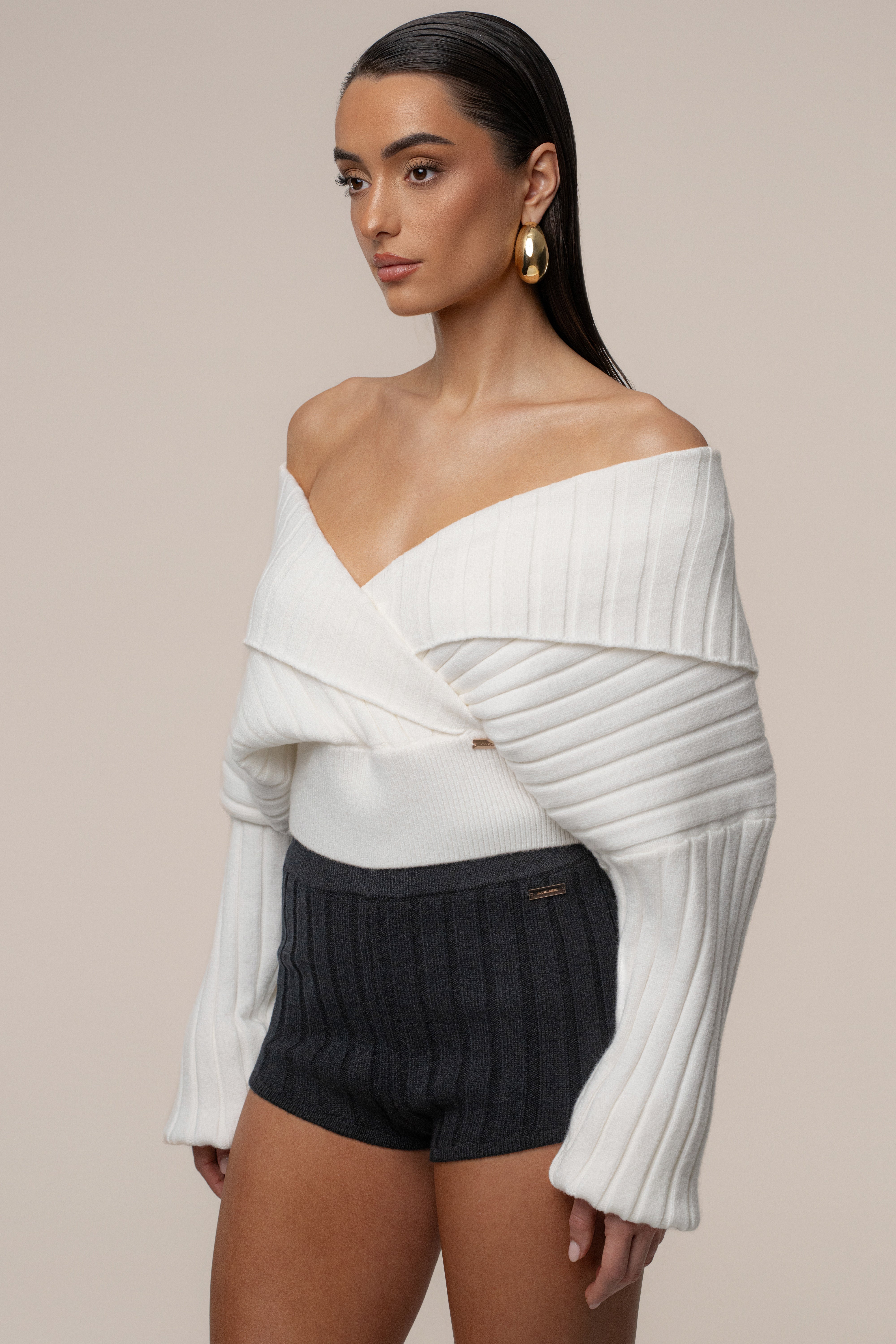 Ivory Ease Forward Knit Top
